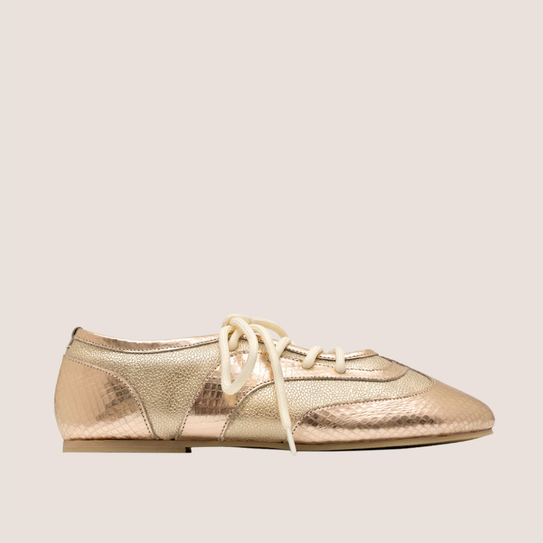 TENIS BALETA SIENNA FOLIA - DORADO