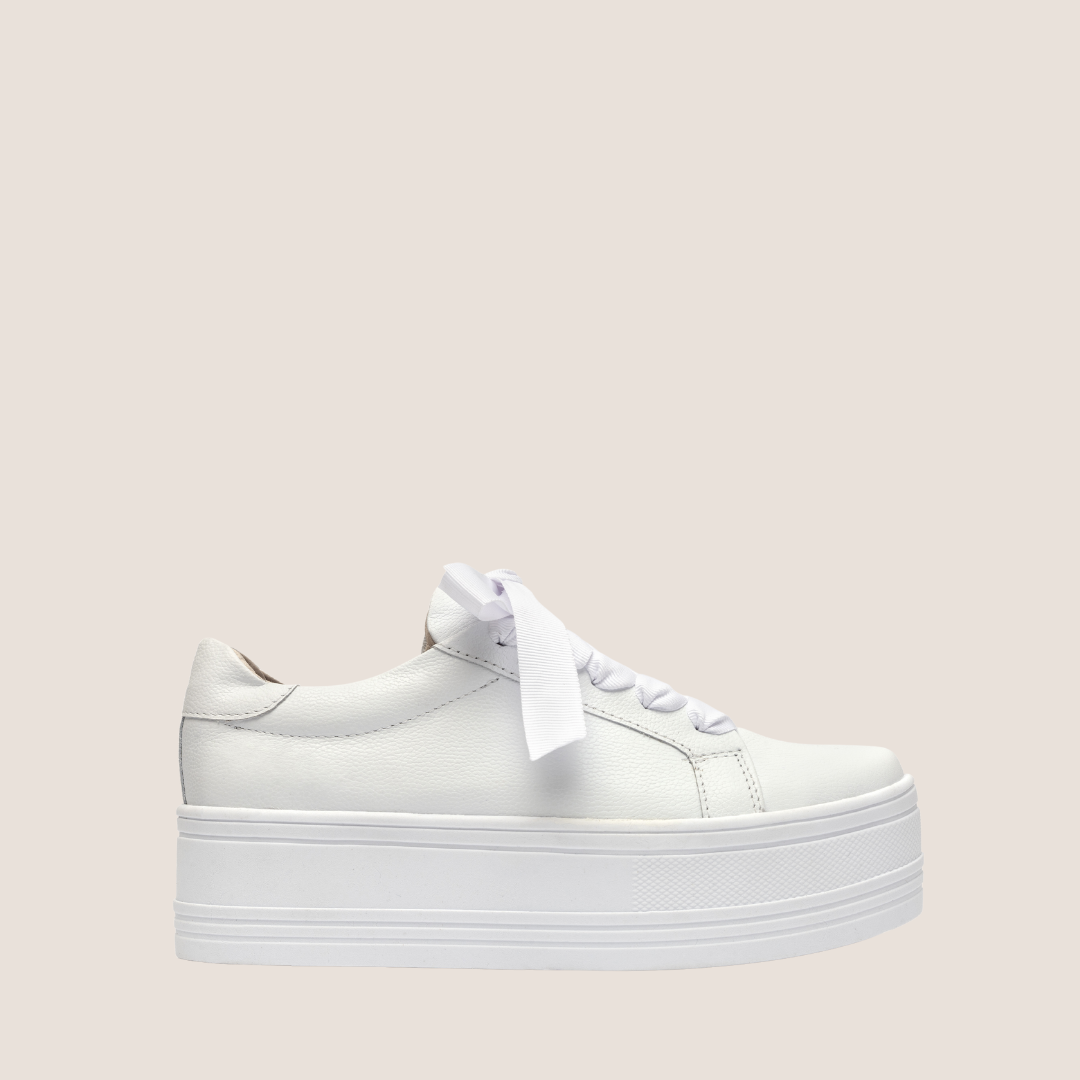 P Leather Tennis Shoes - White outlet