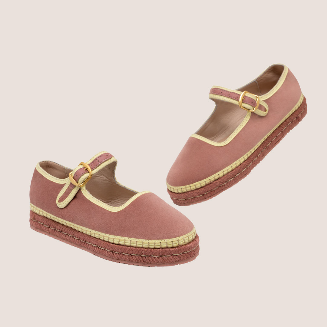 ALPARGATA MAFALDA CHIC TEXTIL - ROSA X AMARILLO