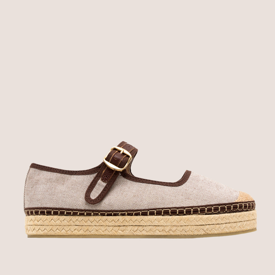 ALPARGATA MAFALDA TEXTIL - TIERRA X CAFÉ