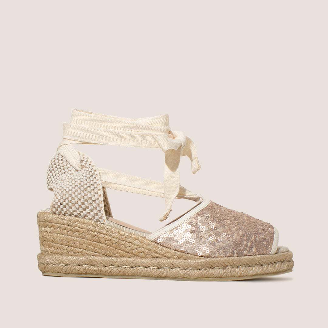 Cádiz Baja Textil Lentejuelas - Oro Rosa