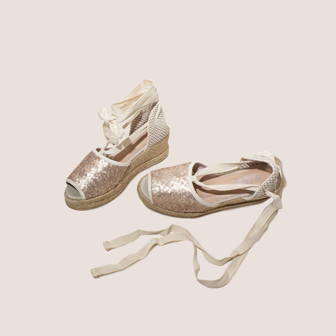 Cádiz Baja Textil Lentejuelas - Oro Rosa