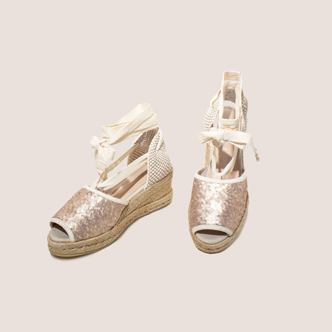 Cádiz Baja Textil Lentejuelas - Oro Rosa