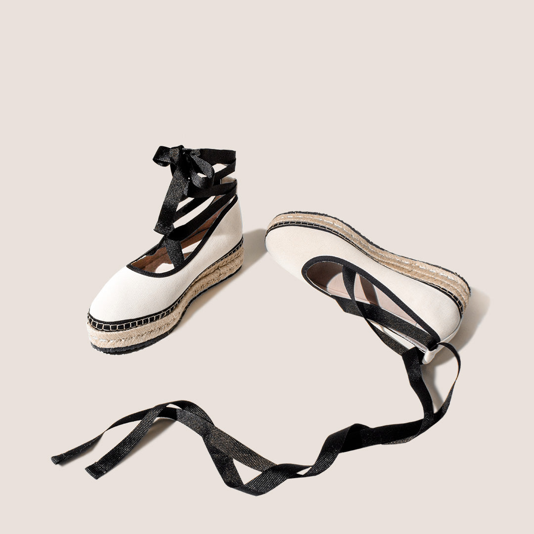 Alpargata Eva Textil - Negro x Crudo