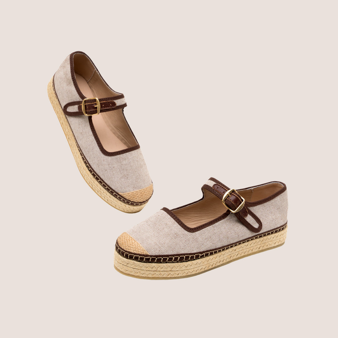 ALPARGATA MAFALDA TEXTIL - TIERRA X CAFÉ