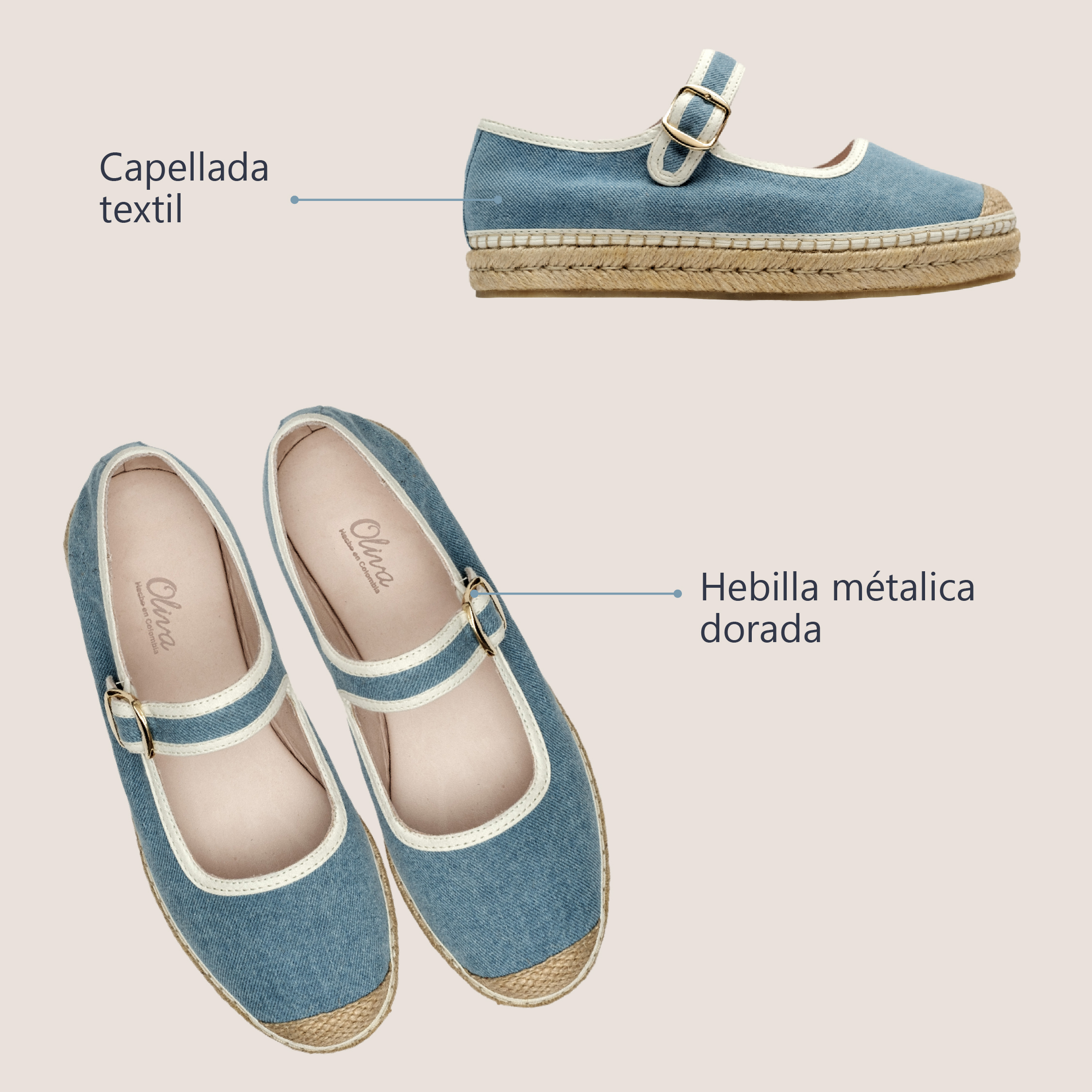 Alpargata Mafalda Textil - Jean Claro