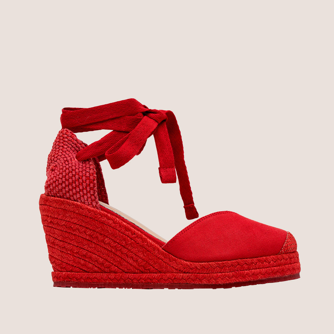 MENORCA TINTURADA MEDIA TEXTIL - ROJO