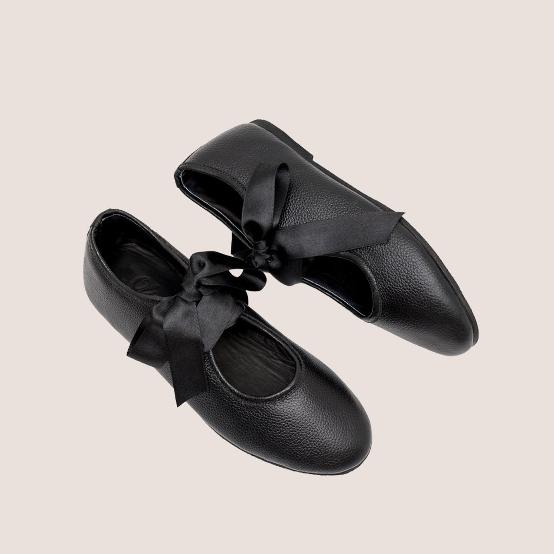 Tenis Baleta Palermo Cuero - Negro