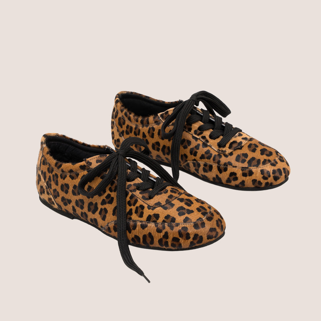 TENIS BALETA TANZANIA FOLIA - LEOPARDO MIEL