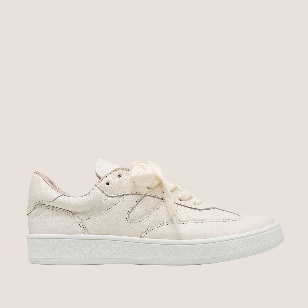Tenis Bajo Cuero Coquette - Crudo