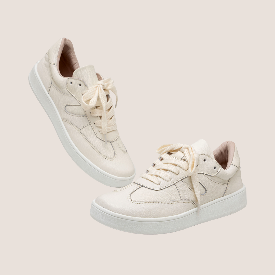 Tenis Bajo Cuero Coquette - Crudo