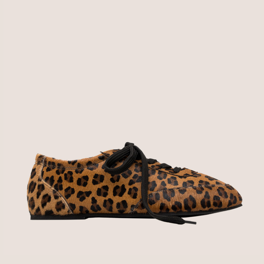 TENIS BALETA TANZANIA FOLIA - LEOPARDO MIEL